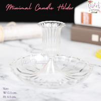 ราคา Violet Flamingo เชิงเทียนแก้วใสทรงเตี้ย Candlestick Holder (21260489449)