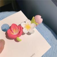 ราคา Pink Peach Blossom Hairpin Fashion Headdress Bangs Side Clip MIMOON (20607332425)