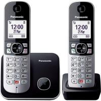 ราคา KX TG3412 TG1612 TGC252 TG3712 เครื่องโทรศัพท์ไร้สาย แบบมีตัวแม่ ตัวลูก สองเครื่องในหนึ่งชุด Black Panasonic Cordless Phone 2 4 GHz Caller ID 1 ชุดมี 2 เครื่อง (17410740304)