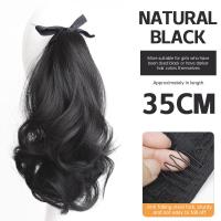 ราคา วิกผมผู้หญิง วิกผมแบบหนีบ วิกผมธรรมชาติสไตล์ลูกไม้เลียนแบบหางม้าสั้นหยิกไมโครม้วนวิกผมสำหรับสุภาพสตรี Pinapple (21290716419)