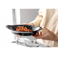 ราคา RTNS SHOP ชามเซรามิคทรงเรือสีดำ ชามเรือ ชามพอร์ซเลนสำหรับโต๊ะอาหาร ขนาด 9 5 นิ้ว พร้อมส่ง (16244641133)