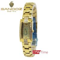 ราคา Sandoz นาฬิกาข้อมือผู้หญิง สายสแตนเลส รุ่น SD99234GG01 สีทอง หน้าปัดทอง (1283422441)