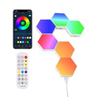 ราคา ไฟหกเหลี่ยมแผงไฟสนามหกเหลี่ยม RGB Led แพ็ค3 6สำหรับเล่นเกมไฟติดผนังหกเหลี่ยมซิงค์กับเพลงสำหรับบาร์ห้องอุปกรณ์ตกแต่งเกม (18335980704)
