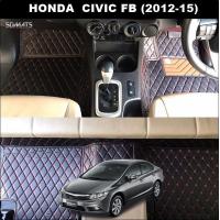 ราคา พรมปูพื้นรถยนต์ 6D HONDA CIVIC FB 2012 15 พรม6D QX สวยงาม เข้ารูป ตรงรุ่นรถ 3ชิ้น (6760902031)