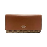 ราคา กระเป๋าสตางค์ COACH C5966 SLIM TRIFOLD WALLET IN SIGNATURE CANVAS IME74 (9971850721)