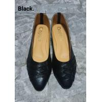 ราคา รองเท้าไซส์ใหญ่มี41ถึง45 คัชชูส้นเตา1นิ้วเนื้อฟอล์ยเงาหน้าสาน (20892289128)