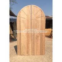 ราคา ชุดประตู วงกบ ประตูบานคู่ โค้งไม้ตะแบก ส่วนโค้งแกะลายพระอาทิตย์ ส่วนล่างเซาะร่องยูแนวตั้ง และวงกบโค้งไม้เต็ง 2 x4 (19834471371)