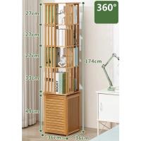 ราคา ชั้นวางของ ชั้นวางหนังสือ หมุนได้ 360 องศา โครงเหล็กแข็งแรง ชั้นวางของอเนกประสงค์ ที่วางไม้ S53 (20126285675)