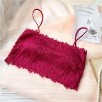 ราคา ส่งเร็วพิเศษ Chalangna สายเดี่ยวลูกไม้ บราลูกไม้ สายปรับไม่ได้ ยืดหยุ่นได้ตามสรีระ ฟองน้ำในตัว สามารถถอดได้ เกาะอกลูกไม้ สายเดี่ยว (10280248255)