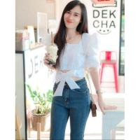 ราคา เสื้อแฟชั่นสีขาว เสื้อผ้าฝ้ายลายฉลุ ถ่ายจากงานจริง พร้อมส่งหนักมากๆๆ (19353571717)