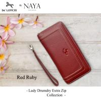 ราคา กระเป๋าสตางค์หนังวัวแท้ DeLonchi Lady Drumdry Extra Zip Collection by NAYA ซิบรอบหนังดรัมดราย ใส่บัตรได้มากกว่า20ใบ (16424505162)
