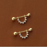 ราคา littlegirl gifts Flash diamond round bean Piercing s925 (16868352989)