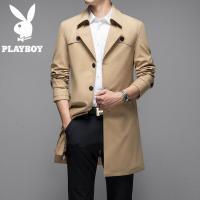 ราคา เพลย์บอยสลิมธุรกิจ T Rench Coat ผู้ชายกลางความยาวเวอร์ชั่นเกาหลีแนวโน้มหล่อแจ็คเก็ตเสื้อลำลอง (15933599499)