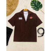 ราคา เสื้อทรงช่างเสื้อช็อปช่างมี5สี เนื้อผ้าคอม เสื้อช็อปใส่ทำงานสำเร็จรูป สามกระเป๋าพร้อมส่ง (15936470638)