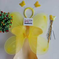 ราคา เซ็ต 3 ชิ้น เด็ก 3 6 ปี ปีกผีเสื้อ 36x46 c m ที่คาดผม คฑานางฟ้า ปีกนางฟ้า ปีกเทวดา ปีกผ้าใยบัว ผ้าใยบัว เทวดา นางฟ้า แฟนซี angel butterfly wing (15470193483)