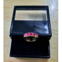 ราคา แหวนทองเหลือง แหวนทองเหลืองมีพลอยประดับ แหวนพลอยประจำวันเรียบๆ BR 28 (17753555530)