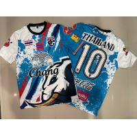 ราคา เสื้อพิมพ์ลายช้างธงชาติไทย พิมพ์ลายหน้าหลัง ราคาถูก (9621980855)