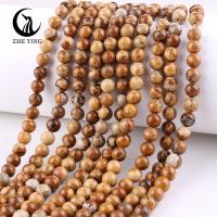 ราคา 6 มม 8 มม 10 มม ลูกปัดหินธรรมชาติภูมิทัศน์ jasper สร้อยข้อมือสร้อยคอหลวมอัญมณีหินรอบลูกปัดสำหรับเครื่องประดับทำ (20973746238)