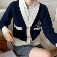 ราคา H H พร้อมส่ง เสื้อคลุมไหมพรมคาร์ดิแกน สไตล์เกาหลี แขนยาวคอวีกันหนาวนิดๆ M1826 C (20714797929)