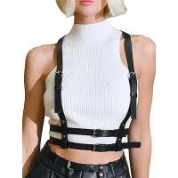 ราคา ชุดสูทหนัง PU สีดำ1ชิ้นชุดเดรสสายรัดเอวสุดเซ็กซี่สำหรับสุภาพสตรี (21171315177)