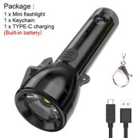 ราคา AS6 Camping mini LED work light USB light TYPE C Rechargeable flashlight IPX4 Waterproof Hiking built in battery Type C USB Outdoor Portable Safety light design (20371629629)