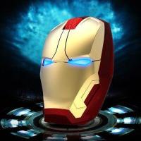 ราคา Iron Man ไร้สายเมาส์สำหรับเล่นเกมส์ ชุดแผ่นรองเมาส์ Optical 2 4G Ergonomics ปรับได้ DPI เมาส์สำหรับเครื่องพีซีแล็ปท็อป (7023748020)