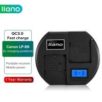 ราคา LLANO Cannon LP E6 LP E6N LP E6NH เครื่องชาร์จแบตเตอรี่กล้องดิจิตอลสำหรับ EOS R5 R6 5D Mark IV III 5DS R 6D Mark 70D 7D 90D 80D พร้อมเครื่องชาร์จแบตเตอรี่ (16476082070)