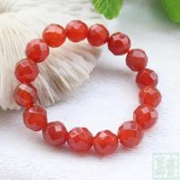 ราคา สร้อยข้อมือหินโมราสีแดงธรรมชาติเหลี่ยมเพชรพลอยสร้อยข้อมือลูกปัดหินสีแดงรูปหน้าทันสมัย (20273459984)