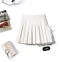 ราคา พร้อมส่ง XS XXL เอวถึง 32 กระโปรงเทนนิสทรงปกติแถบริบบิ้นด้านข้าง ผ้าโพลีเอสเตอร์ มีซับใน สไตล์เกาหลี (17357318944)