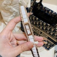 ราคา DIMINI ใหม่เพชรฝังนาฬิกาผู้หญิงอารมณ์แนวโน้มสายรัดเซรามิคแฟชั่น77070นาฬิกาหน้าปัดทรงสี่เหลี่ยมผู้หญิง (18570894555)