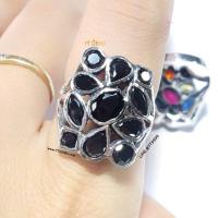 ราคา แหวนนิล แหวนเงินแท้ รมดำ พลอยนิล CZ YTG 11304 (9828662110)