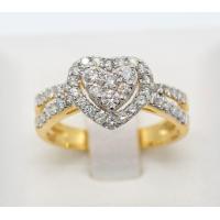 ราคา Happy Jewelry แหวนหัวใจ วงใหญ่อลังการเพชรเยอะ ทองแท้ 9k 37 5 เพชรเกสร ME580 (16846430904)