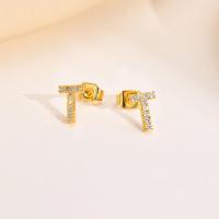 ราคา Vnox ต่างหูแบบตุ้มตัวอักษรวิบวับ26 A Z สำหรับผู้หญิงหญิงสาวชื่อตัวอักษรสีทองขนาดเล็กเครื่องประดับเจาะหู (18054410213)