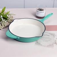 ราคา Enameled Cast Iron Skillet Enameled Cast Iron Frying Pans 12 Inch Red Cast Iron Signature Iron Handle Skillet Cast Iron Pans Kitchen Dining CookwareWoks Stir Fry Pans (18590537653)