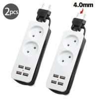 ราคา 4 0 4 8 EU KC plug เต้ารับปลั๊ก KR แบบพกพาปลั๊กต่อขยายแบบพกพา2AC กับ4ช่องเสียบ USB ผนังที่ชาร์จเต้ารับบนโต๊ะเดินทาง (21171310051)
