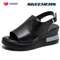 ราคา Skechers สเก็ตเชอร์ส รองเท้าแตะผู้หญิง Women Foamies Pier Ave Promenade Sandals 111808 BLACK Anti Odor Machine Washable Luxe Foam Wedge Fit (20957114176)