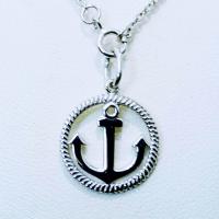 ราคา จึ้เงินแท้ 925 สมอเรือ พร้อมสร้อยเงินแท้ 925 (525544244)