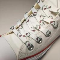 ราคา ใหม่120ซม 150ซม 1คู่ Sanrio Tali sepatu ceper Kuromi Hello Kitty ไม่ยืดหยุ่นเชือกผูกรองเท้าหนาลำลองเครื่องประดับ (21170477012)