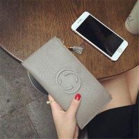 ราคา Women Tassels Genuine Leather Long Style Zipper Leather Wallet Lady Wallet Bag (16587097078)