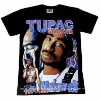 ราคา เสื้อยืดคุณภาพดี 2023 เสื้อวง 2Pac Hip Hop T shirt เสื้อยืด 2Pac Tupac Rapper เสื้อยืด (20384906756)