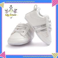 ราคา QIC Baby Girls Boys First Walkers Soft Sole Non slip Shoes PU Leather Infant Sports Shoes Sneakers for Toddler (20918978665)