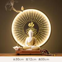 ราคา Spot parcel post Ceramic Sakyamani Statue Amitabha Buddha Thai Buddha Home Chinese Decoration Living Room Entrance Backflow Incense Lamp Ring (20887936934)