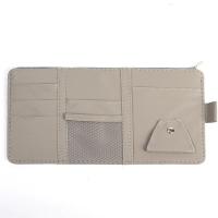 ราคา AutoRobe ม่านบังแดดอเนกประสงค์สำหรับรถยนต์ที่คลุมกันแดดกระเป๋าเก็บของรถหนังธุรกิจคลิปหนีบแว่นกันแดดกระเป๋าเก็บบัตรกระเป๋าใส่ที่จัดเก็บเอกสารใบอนุญาต (18988785823)