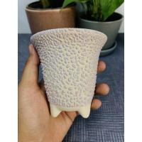 ราคา กระถางเซรามิคปากแตรขาสูง กว้าง 3 4นิ้ว เคลือบลาวาพาสเทล (18480723017)