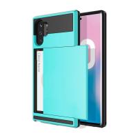 ราคา สำหรับ Samsung Note 10 Plus Caseทนทานเลเยอร์คู่ป้องกันผู้ถือบัตรสล็อตกันกระแทกวางหลักฐานพลาสติกแข็งเชลล์ยางนุ่มเกราะ Case สำหรับ Samsung Galaxy Note 10 5 กรัม 6 8 นิ้ว 2019 (782518908)