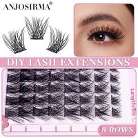 ราคา ANJOSIRMA ขนตาปลอมแบบหนาธรรมชาติแบบ DIY ตัวต่อขนตา48ช่อแบ่งเป็นกลุ่มขนตาขนมิงค์ปลอมขนตาที่นุ่มสบายสำหรับแต่งหน้า (21261778975)