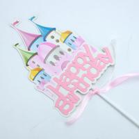 ราคา ป้ายปักเค้กHBDปราสาท ของตกตกแต่งเค้กวันเกิด ท็อปเปอร์ ตกแต่ง เด็ก ตกแต่งวันเกิด (20792204466)