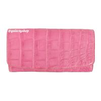 ราคา กระเป๋าสตางค์หนังจระเข้ผู้หญิงใบยาว สไตล์ 3 พับเลดี้ กระเป๋าเงิน หนังเรียบท้อง เลือกสีได้ ใส่เงิน บัตร รูป เหรียญ หนังแท้ 100 (13154408230)