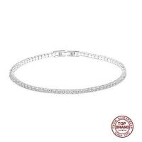 ราคา สร้อยข้อมือเพชรโมอิสแท้2 6 5มม สำหรับสุภาพสตรีชุบทองคำขาว100 เครื่องประดับงานแต่งงาน925เงินสเตอร์ลิง (19712433252)