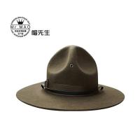 ราคา X047 U S Marine Corps Wool Fedora Hats Adjustable Size Woolen Army Green Hats Fedora Hat Men Fashion Womens Church Hats (20438399161)